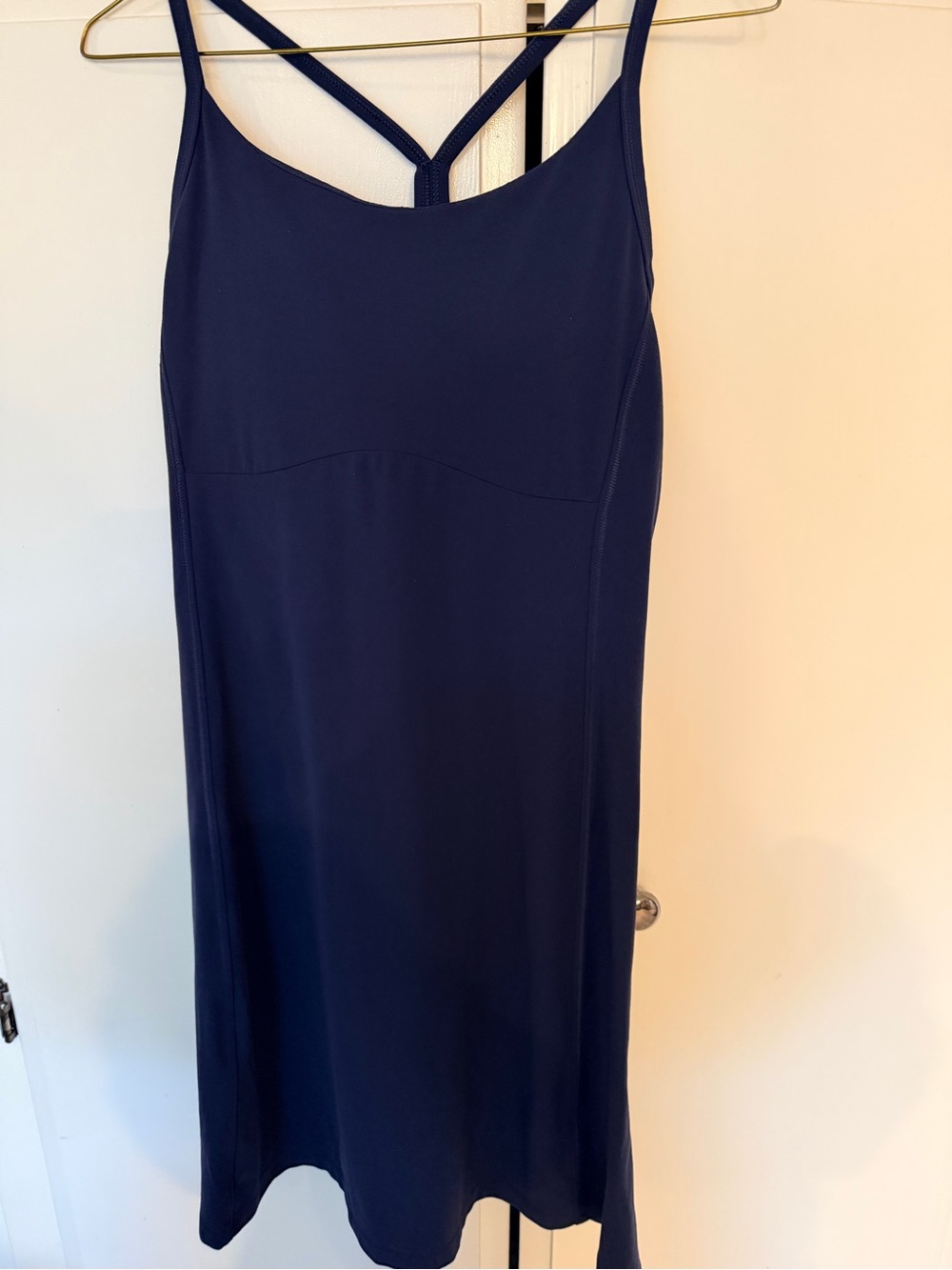 Athleta Navy Strappy Midi Slip Dress